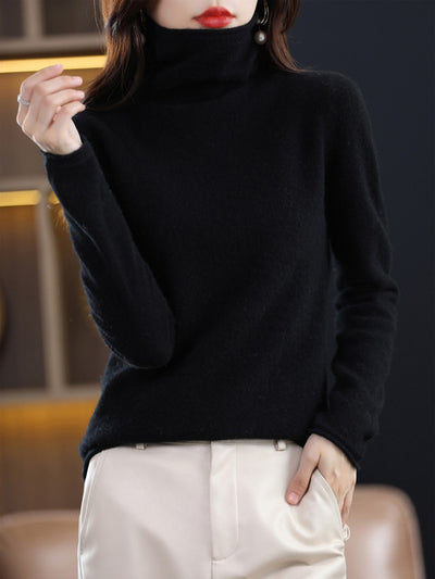 Audrey™ 100% Pure Wol Rollkragenpullover