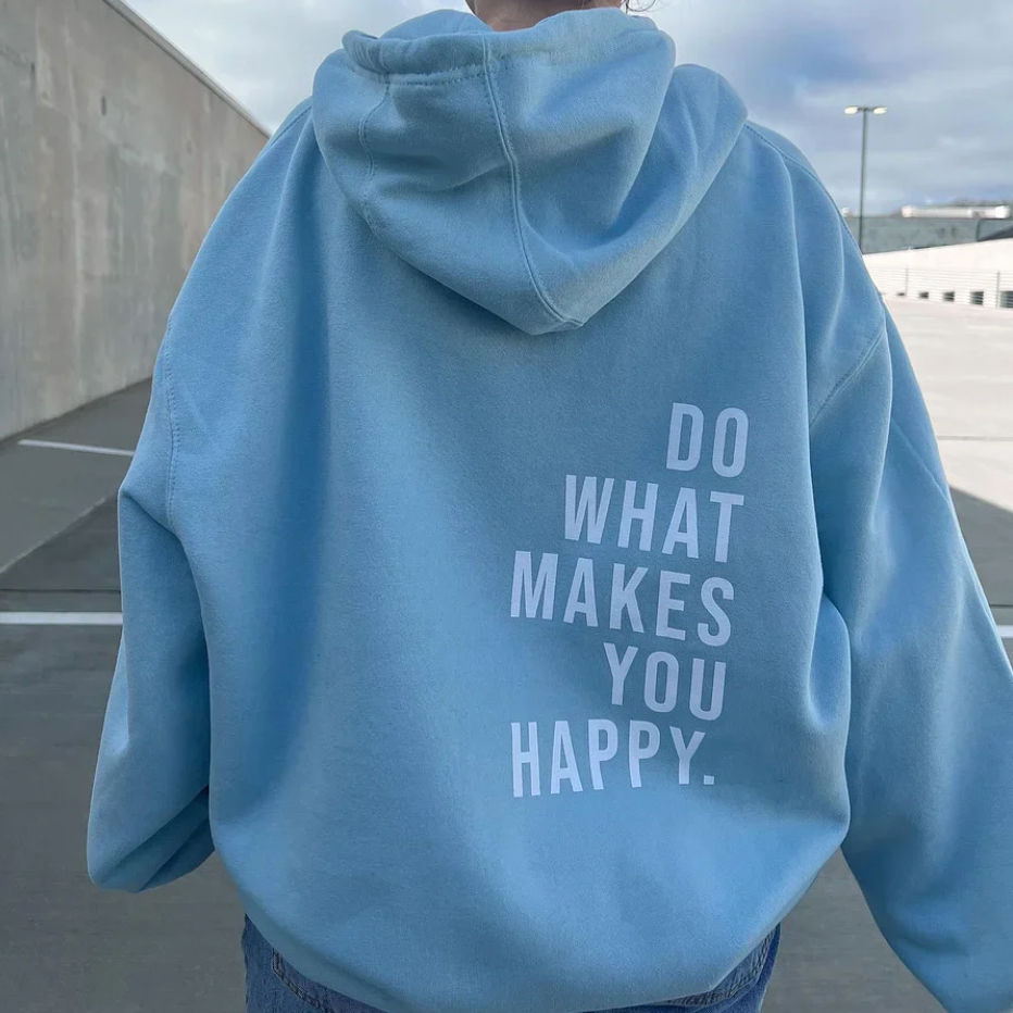 Rebecca™ Moderner Hoodie mit auffälligem Schriftzug