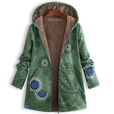 Clover™ Dicke, bedruckte Kaschmir-Jacke