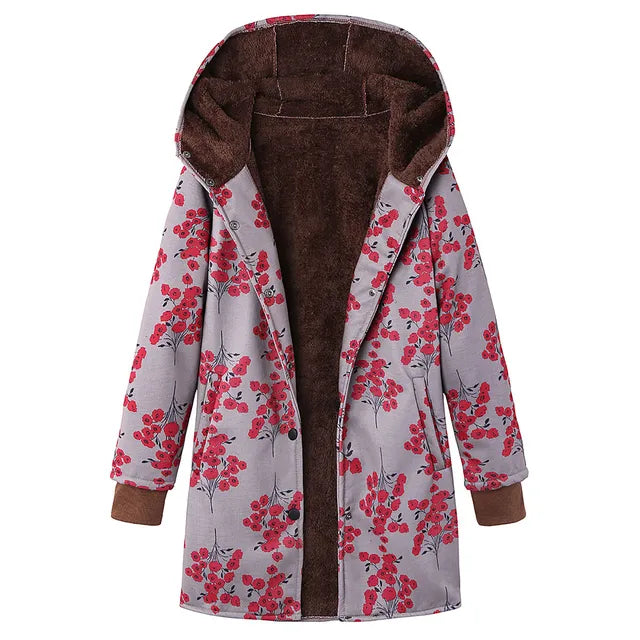 Clover™ Dicke, bedruckte Kaschmir-Jacke