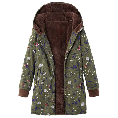 Clover™ Dicke, bedruckte Kaschmir-Jacke